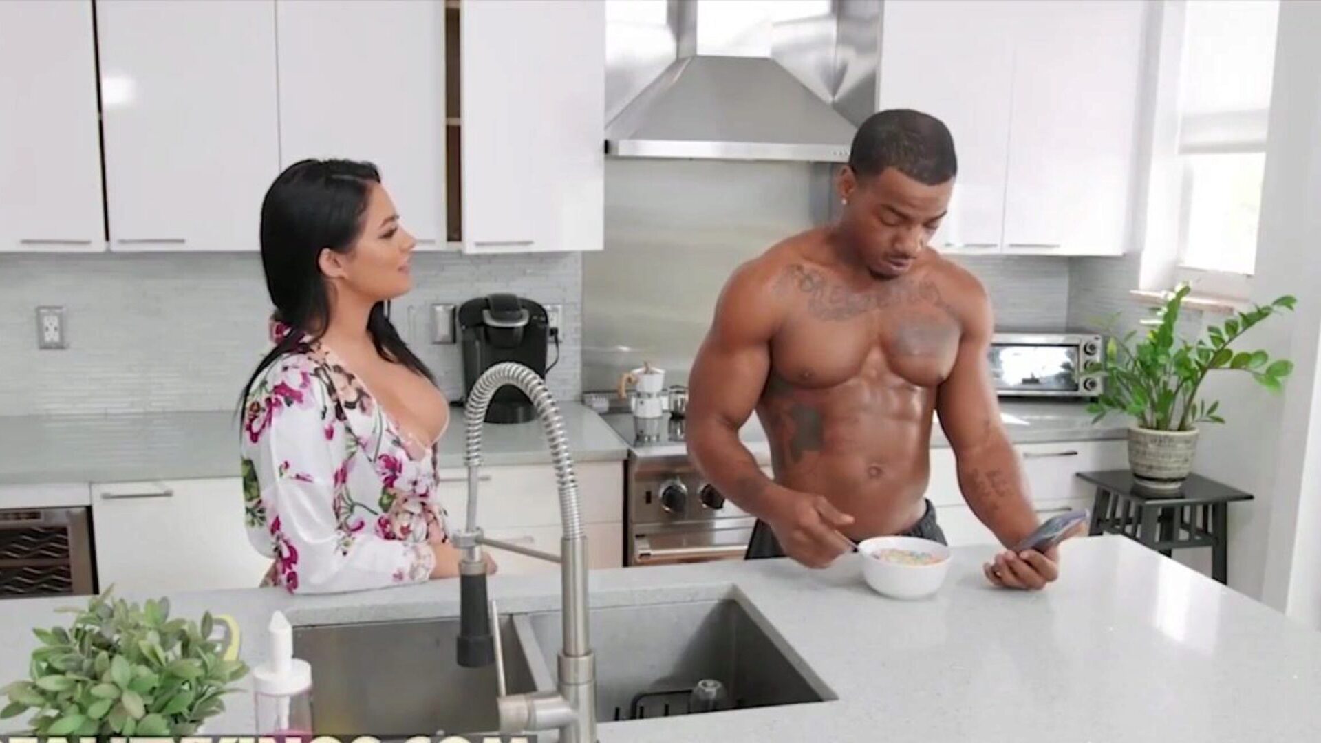 (Mazee The Goat) Tries His Best Not To Fuck (Serena Santos) But He Succumbs To Her Curvy Body - Reality Kings