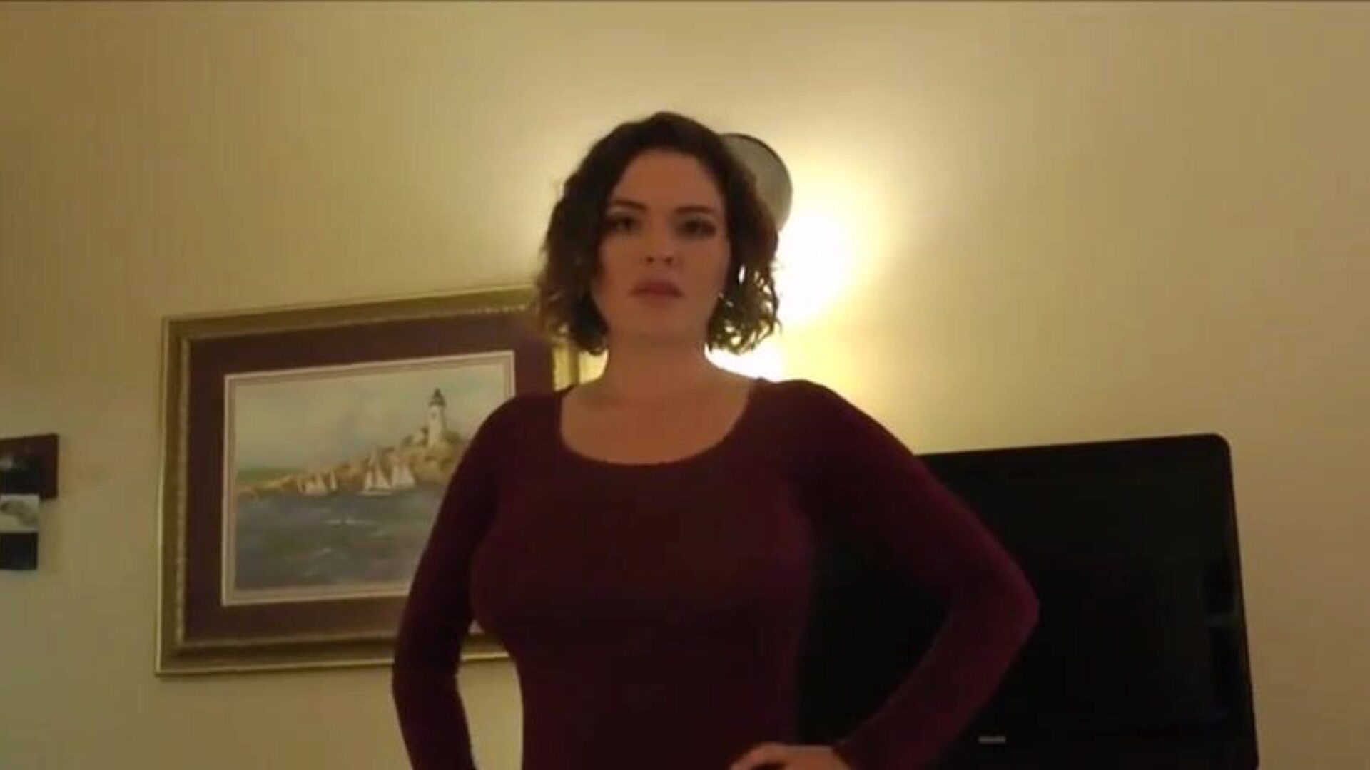 Deranged and breasty stepmommy demanding her guys huge internal ejaculation That interview in the starting will acquire you all rock-hard within seconds. This dirty-talking mom is one of the best chicks of all time and there's no doubt about it. So, that babe barges into the bedroom requiring her sonny to smash her fur pie and jizm inwards it. By the way, the mommy looks fantastic - she's dressed in a brief skirt with a skintight blouse Her hair is brief and she's breasty What greater amount could you possibly crave Anywho, it doesn't take long for the sonnie to agree and now, through his eyes, we the mom spitting all over that dick on all fours with her booty exposed The deranged MILF teases him a pile after taking off her panties but then we lastly watch her guiding that huge cock in her shaggy wet crack She's ready to ride it like avid during the time that moaning noisily Mommy's ride comes to a rather abrupt end once her son-in-law makes a decision to smash her in missionary (so he could suck on those milk shakes presumably). After some hawt missionary and doggy pumping we watch him pack up mamas pussy with his new semen